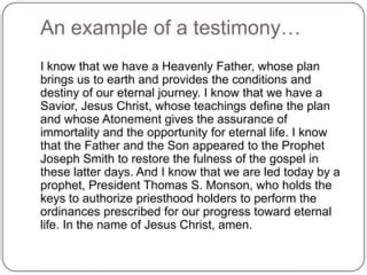 Secrets Of Powerful Testimony Examples Revealed